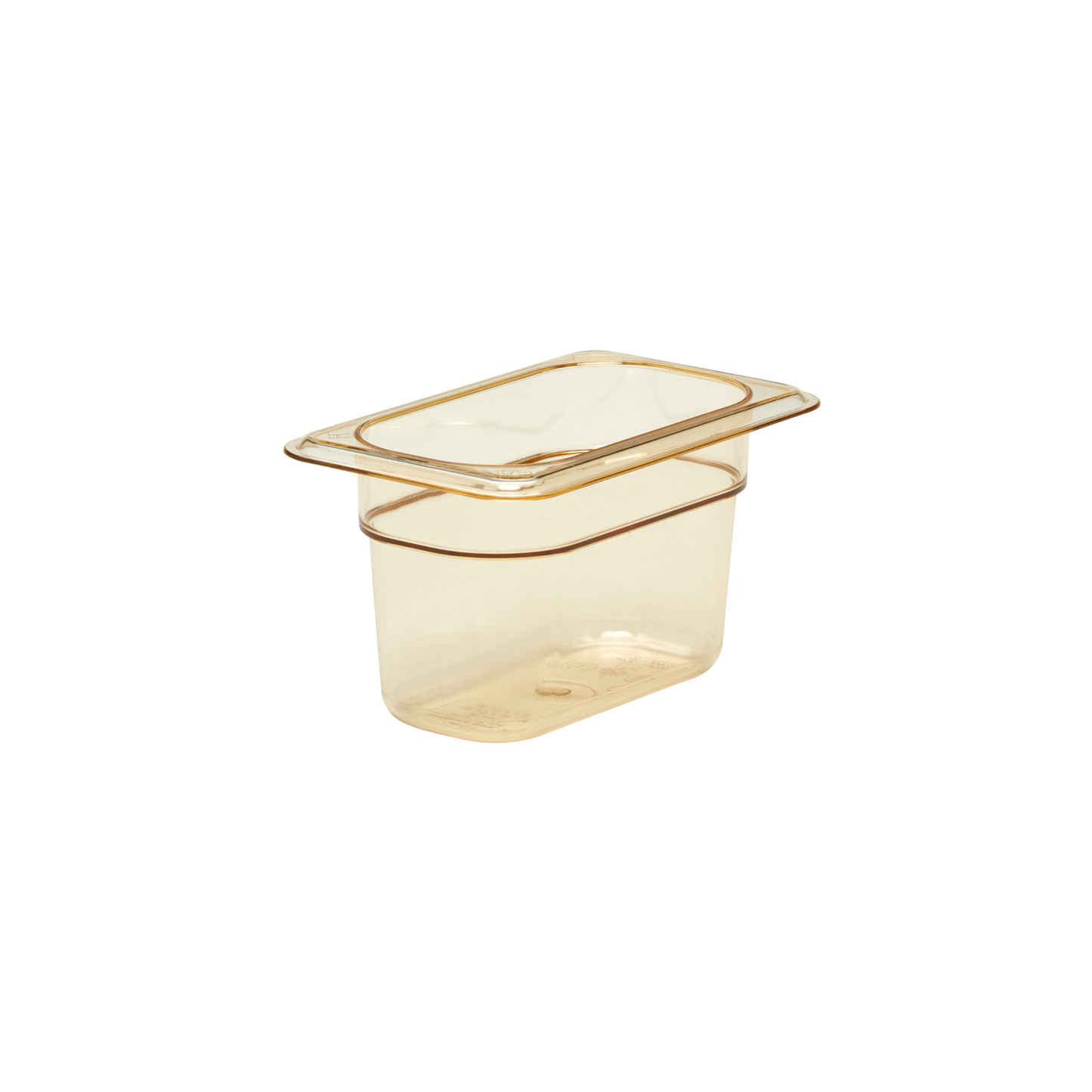 Cambro High Heat 1/9 Size Food Pan, 4" Deep, Amber - 94HP150