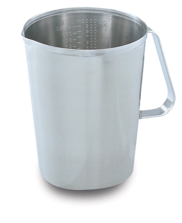 Tasse à mesurer graduée Vollrath, 2 pintes, acier inoxydable - 95640