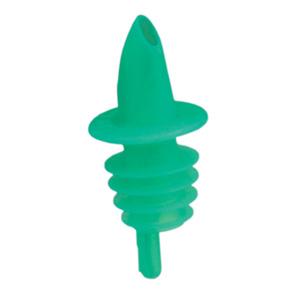 Spill-Stop Plastic Pourer, 350 Series, Free Flow, Green (12-pack) - 350-04