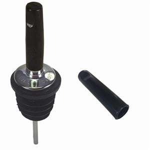 Spill-Stop Dust Cap for Pourer Series 220, 225, 282 and 285, 2 1/4" Long, Black (12-pack) - 331-02