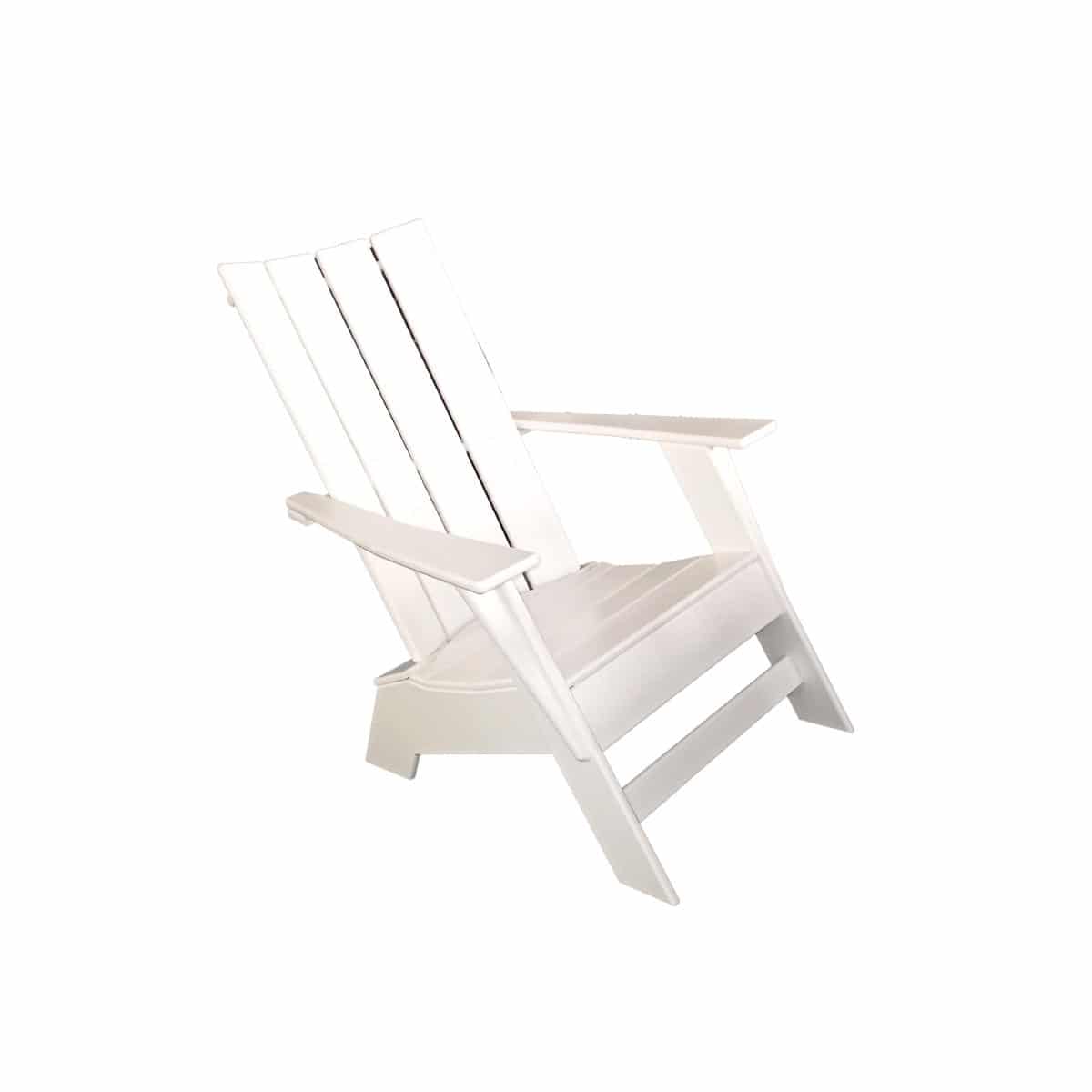 Beaver Springs | Chaise moderne Adirondack, blanc