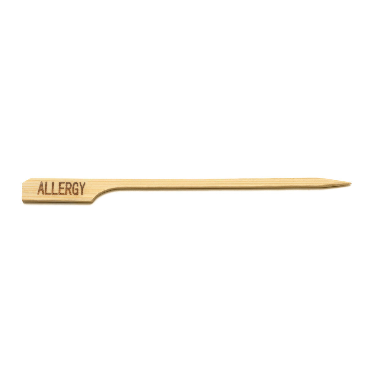 TableCraft Bamboo Paddle Skewer, Allergy, 4.5" (100-pack) - BAMP45A