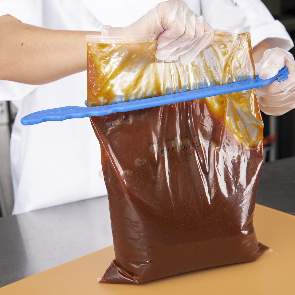 San Jamar Bag Boa Bag Cutter and Squeegee, Blue - BB100