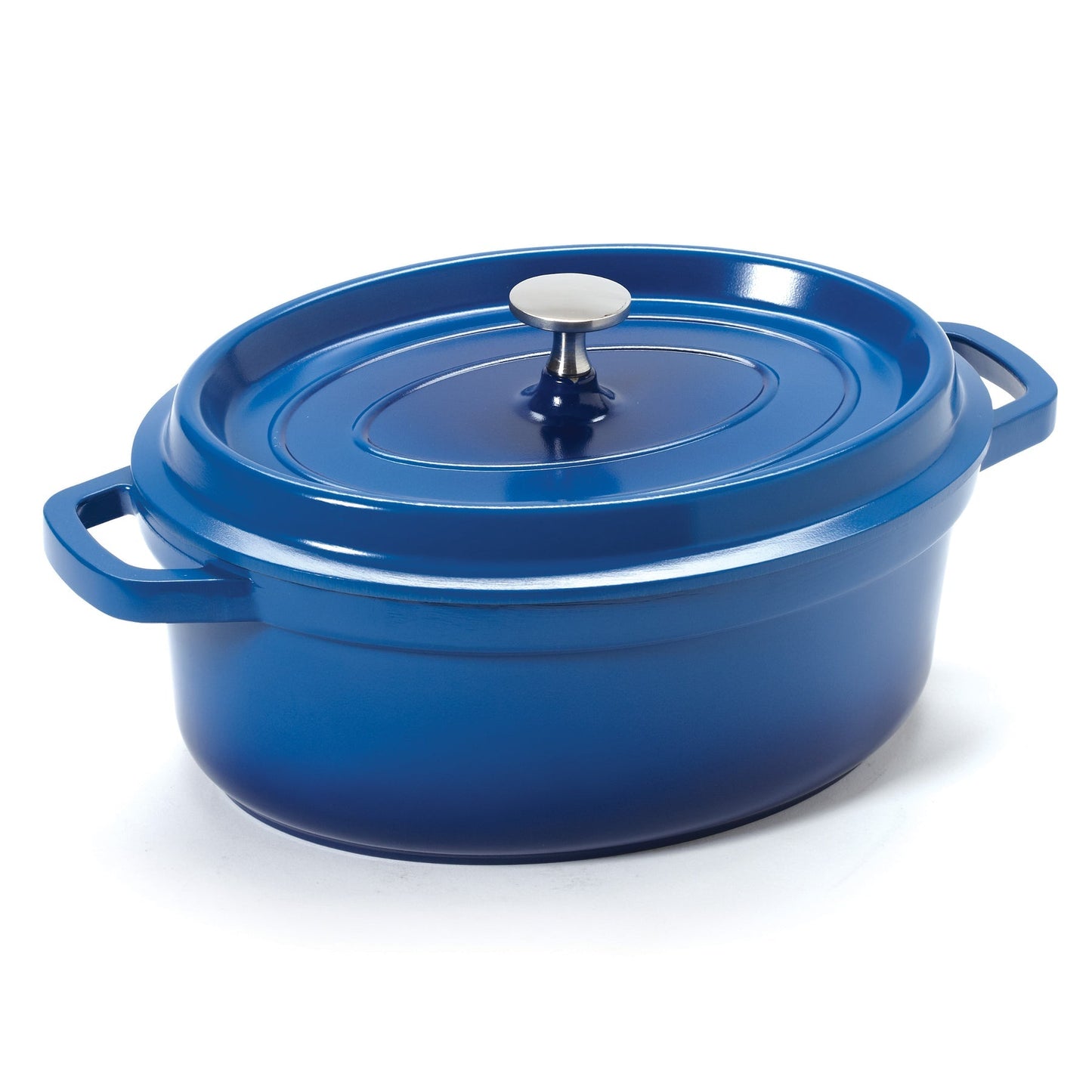 G.E.T. | Cocotte ovale Heiss, 3,5 pintes, fonte d’aluminium, bleu
