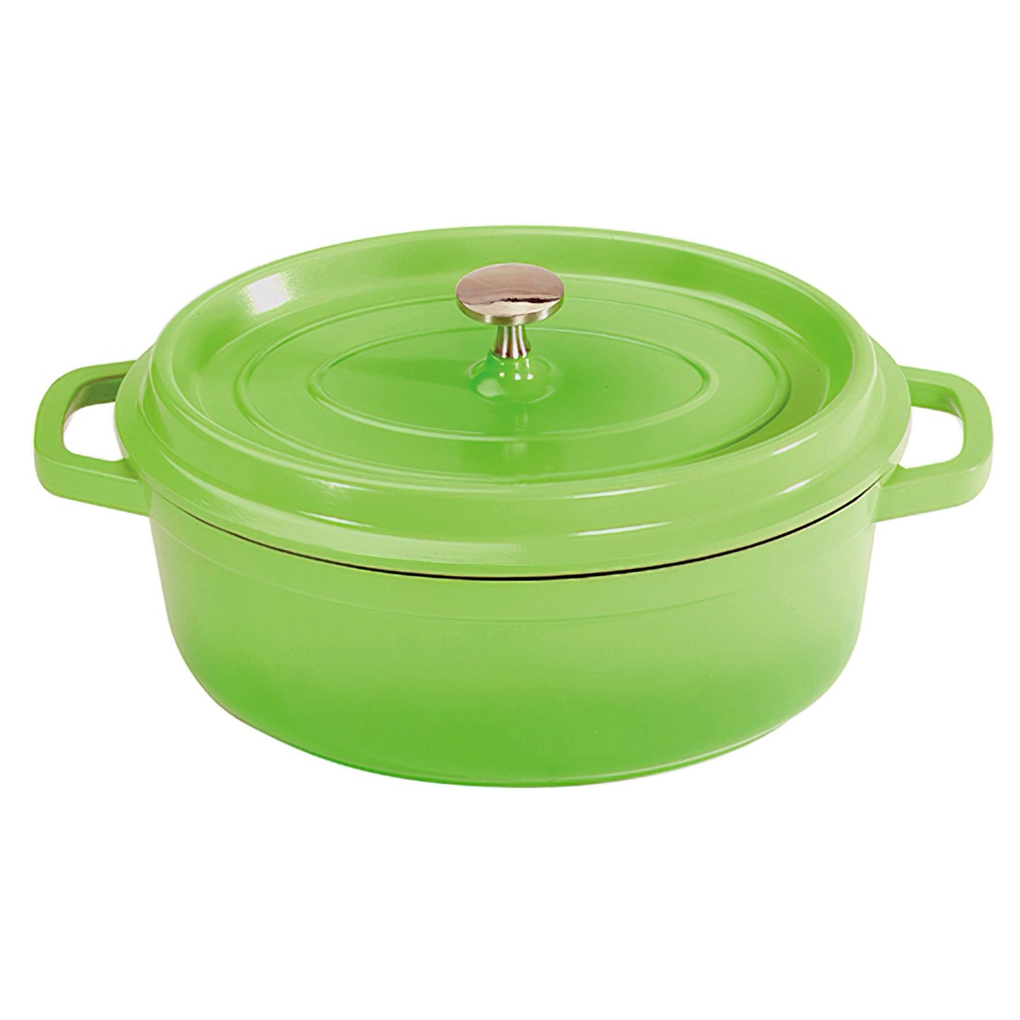 G.E.T. | Cocotte ovale Heiss, 3,5 pintes, fonte d’aluminium, vert