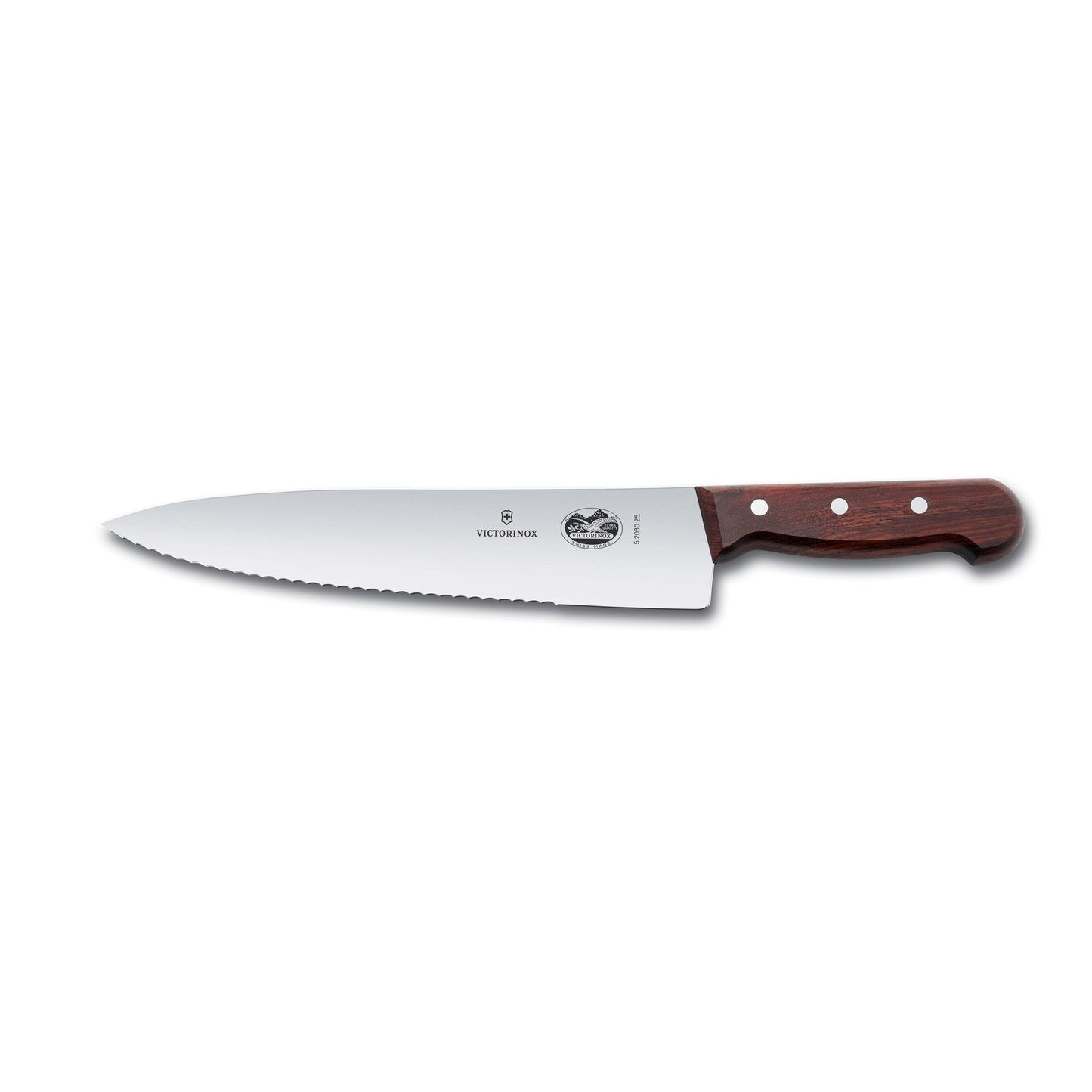 Victorinox | Chef Knife, Serrated, 10", Wood Handle - ChefEquipment.com