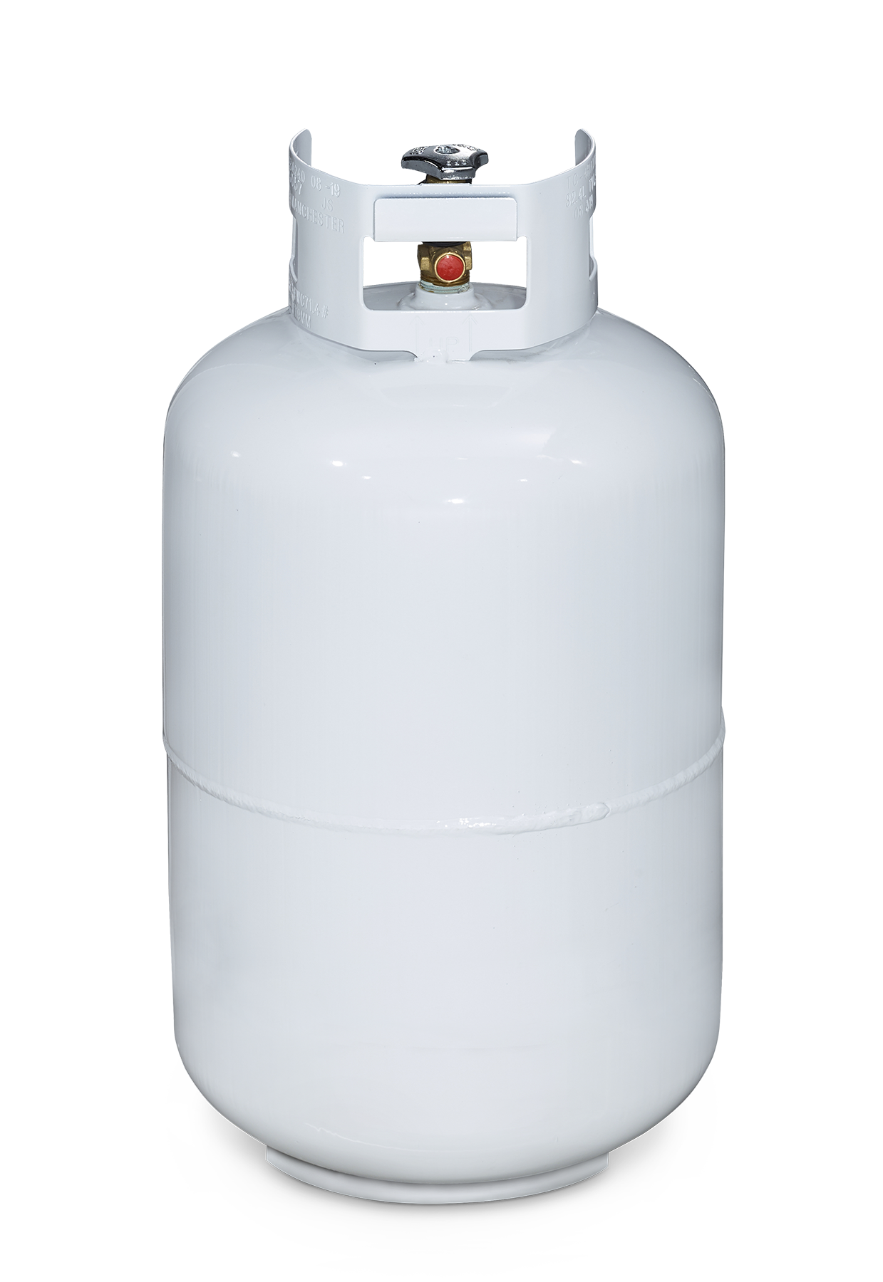 Crown Verity Propane Tank / Cylinder, 30 lb, White (Contains No Propane) - CV-CYL-30