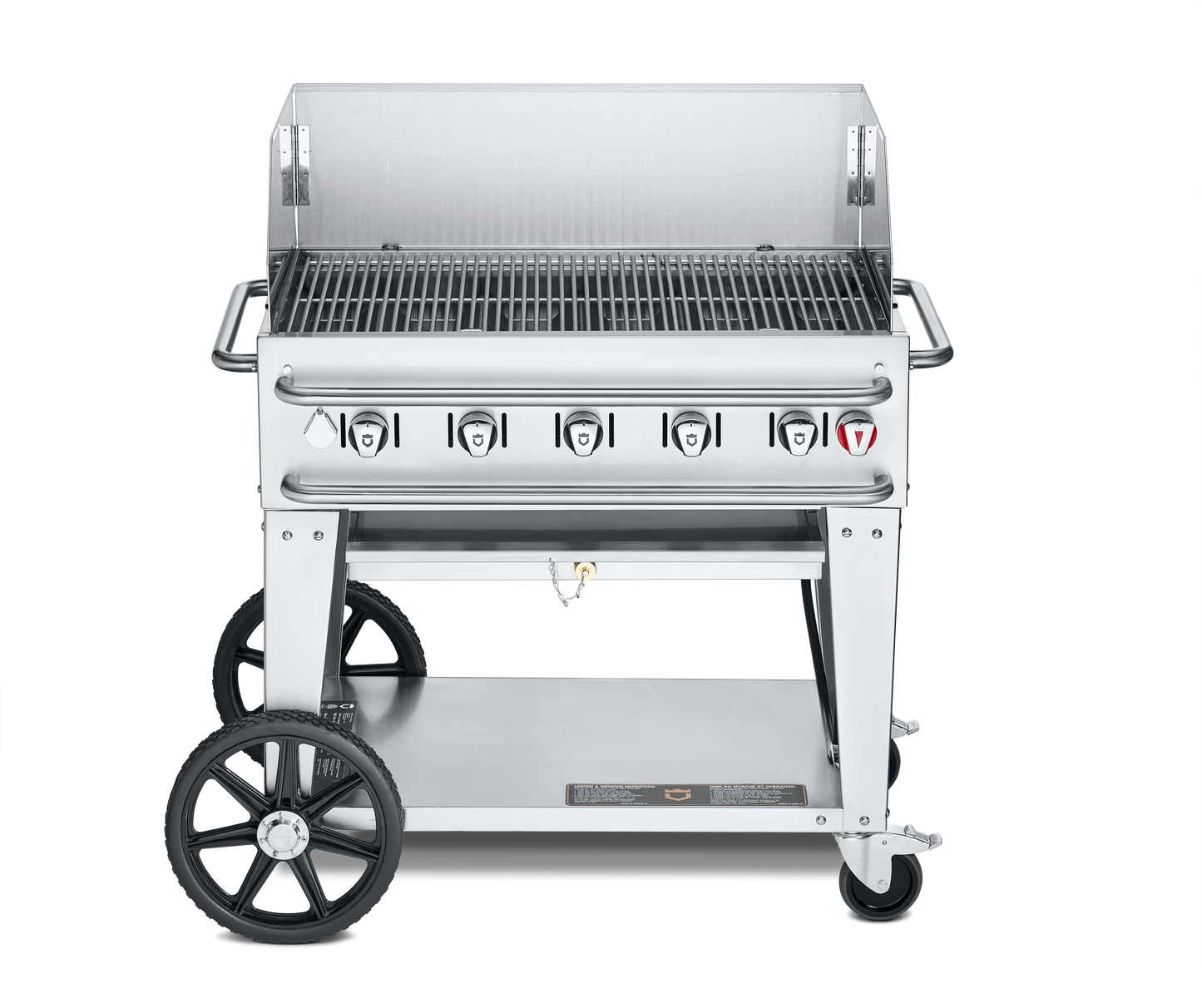 Crown Verity Pro Series Rental 36" Gas Grill with Crash Bars, Windguard, Propane - CV-RCB-36WGP
