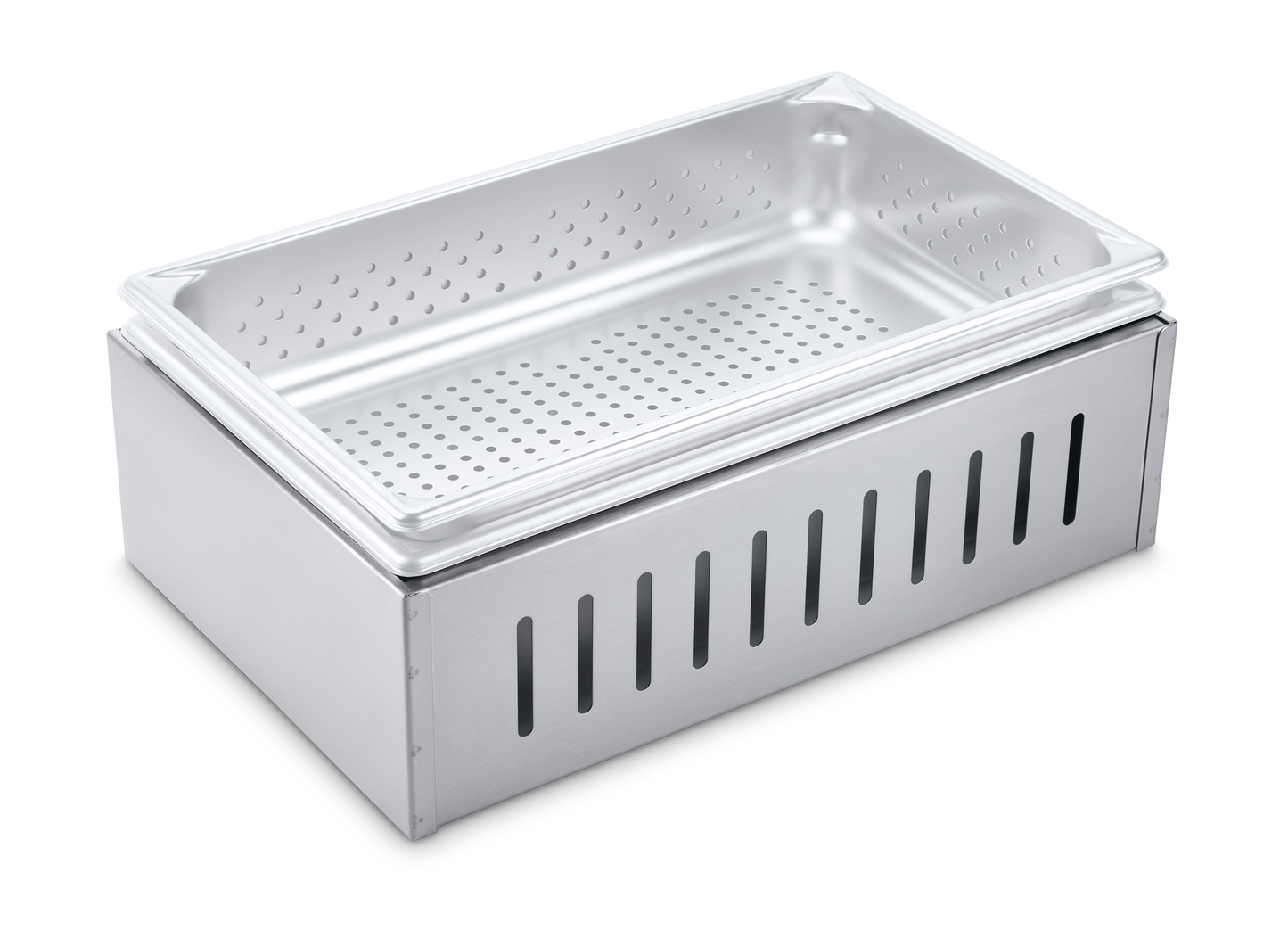 Crown Verity Full Size Steam Pan Adapter for Gas Grill, Stainless Steel - CV-SPA