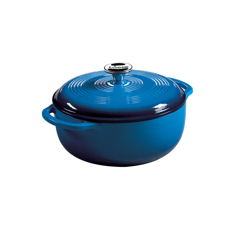 Lodge Dutch Oven, qt, Enamel Cast Iron, Blue, FINAL SALE