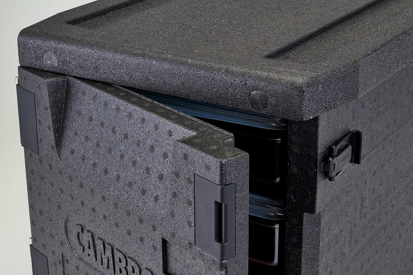 Cambro | Cam GoBox conteneur de transport isotherme à chargement frontal, capacité de 6 bacs gastronome, noir
