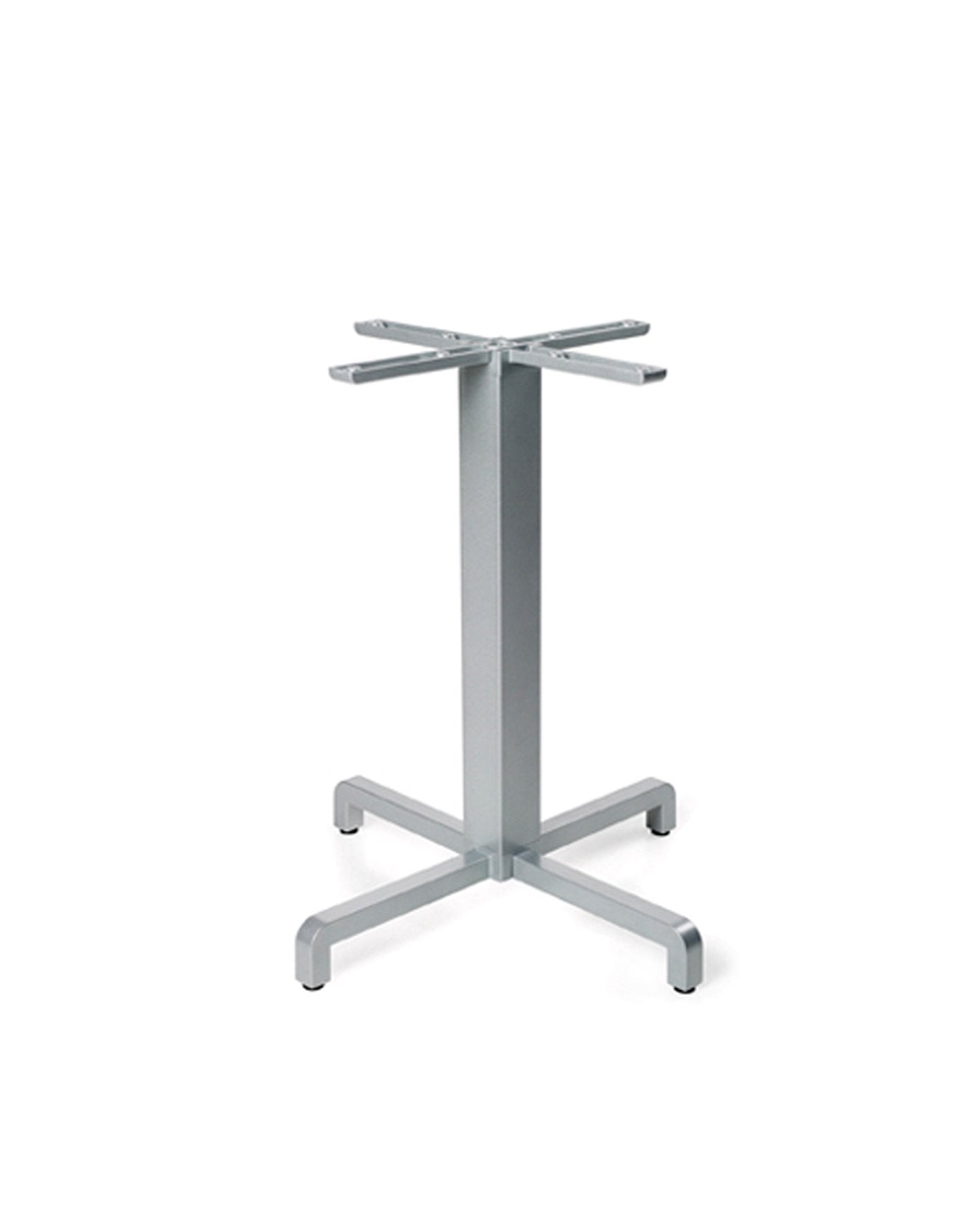 NARDI | Fiore Base de table à hauteur de salle à manger de 28,3 po, argent