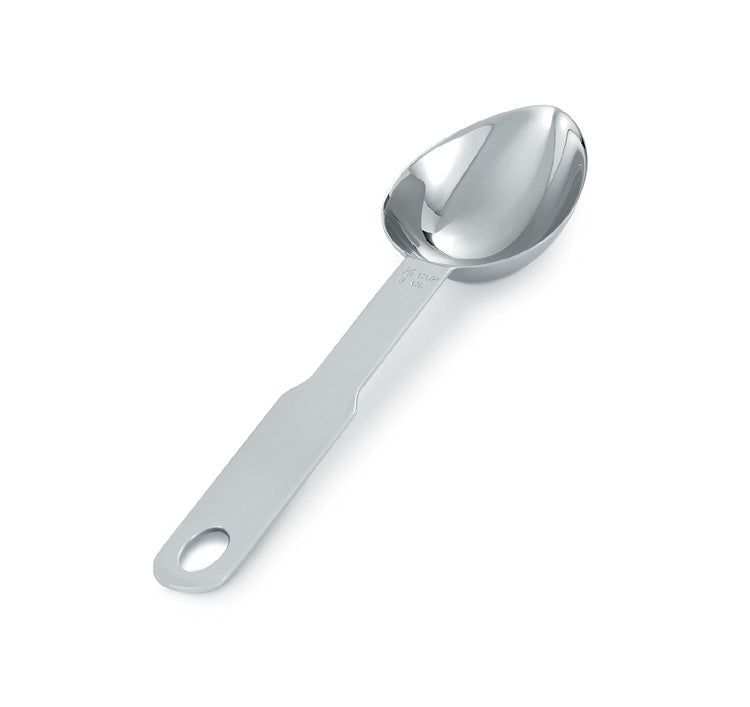 Cuillère doseuse ovale Vollrath, 1/8 tasse, acier inoxydable - 47055