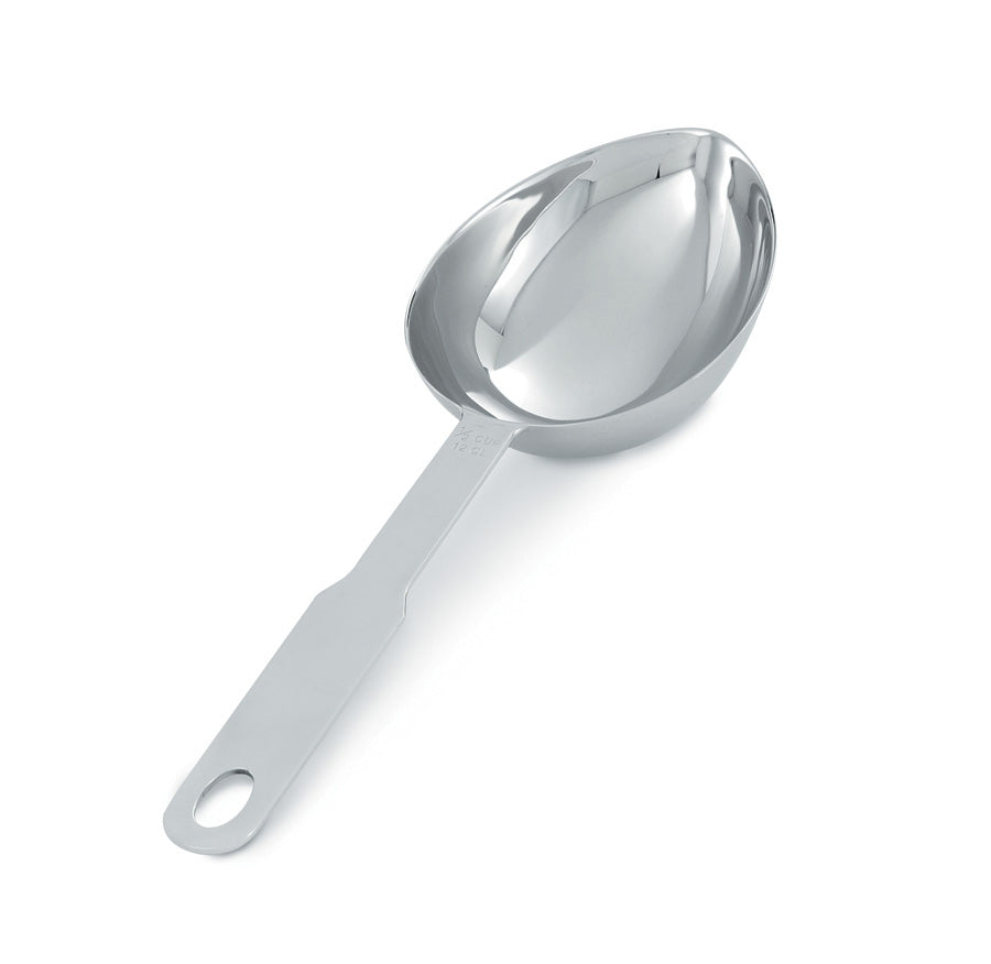Vollrath Oval Measuring Scoop, 1/2 cup, Stainless Steel - 47058