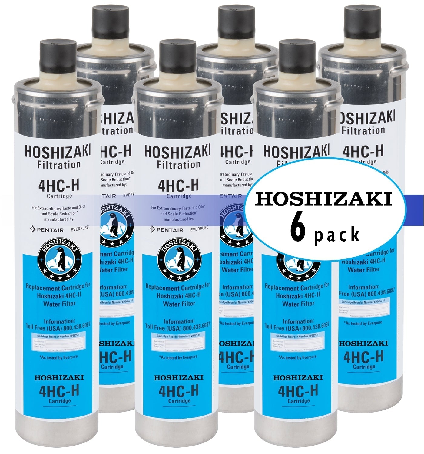 Hoshizaki 4HC-H Water Filter System Replacement Filter Cartridge (6-pack) - H9655-06