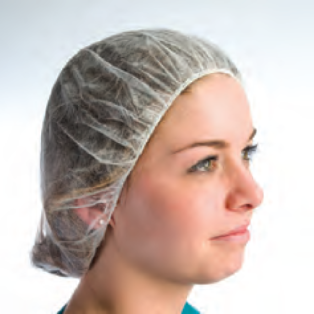 Superior Glove Hairnet, Bouffant Style, 24", White - HNPPW24
