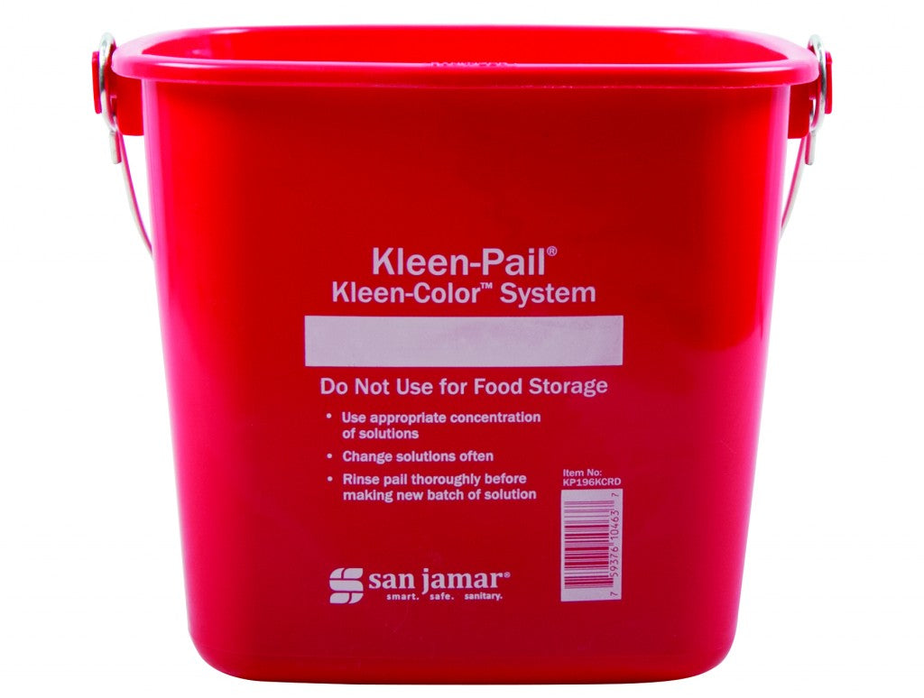 San Jamar Kleen-Pail, 6 qt, Red - KPP196RD
