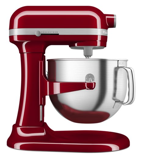 Kitchenaid KSM70SNDXER Deluxe 7 Quart Bowl Lift Stand Mixer, Red