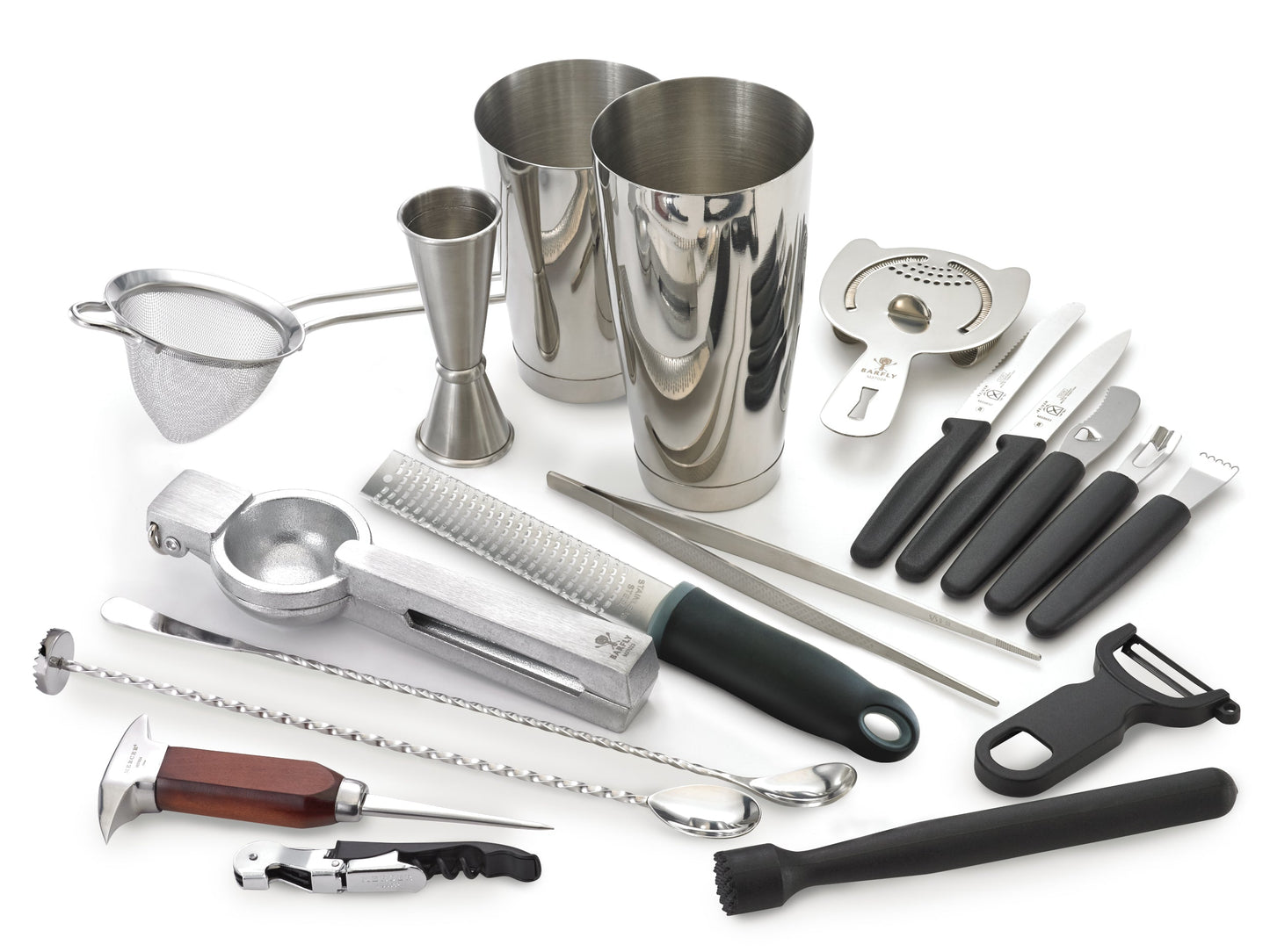 Mercer Barfly 18 Piece Deluxe Bar Set, Stainless Steel Finish - M37102