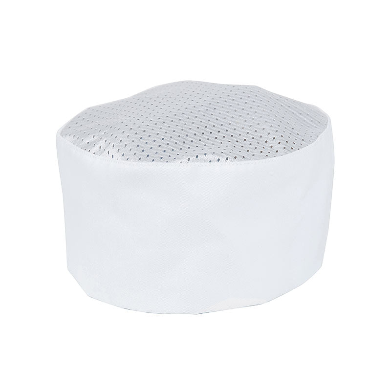 Mercer Baker's Skull Cap, Mesh Top, White - M60070WH