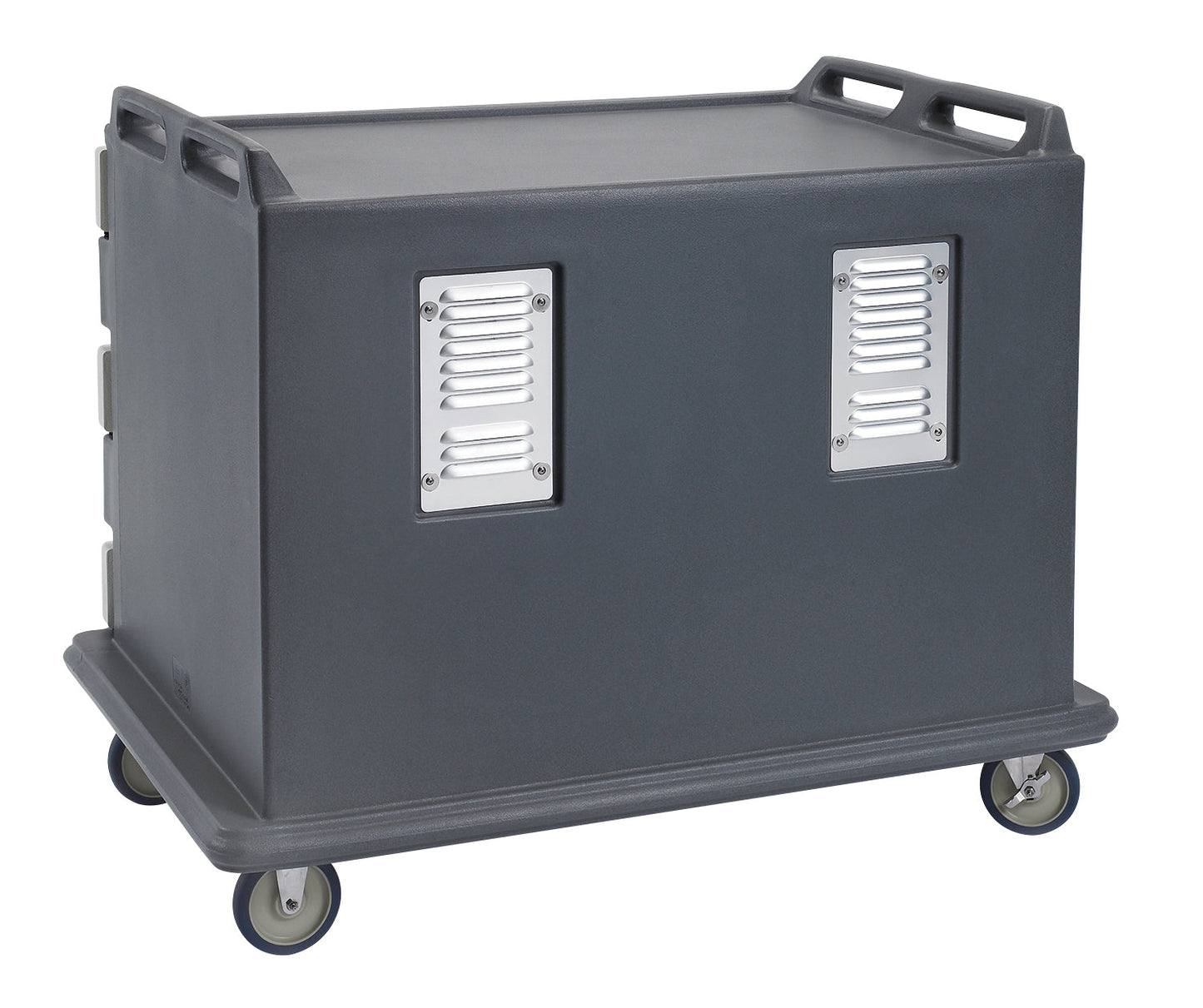 Cambro 20 Tray Meal Delivery Cart, Low Profile Double Door, Grey - MDC1520S20191