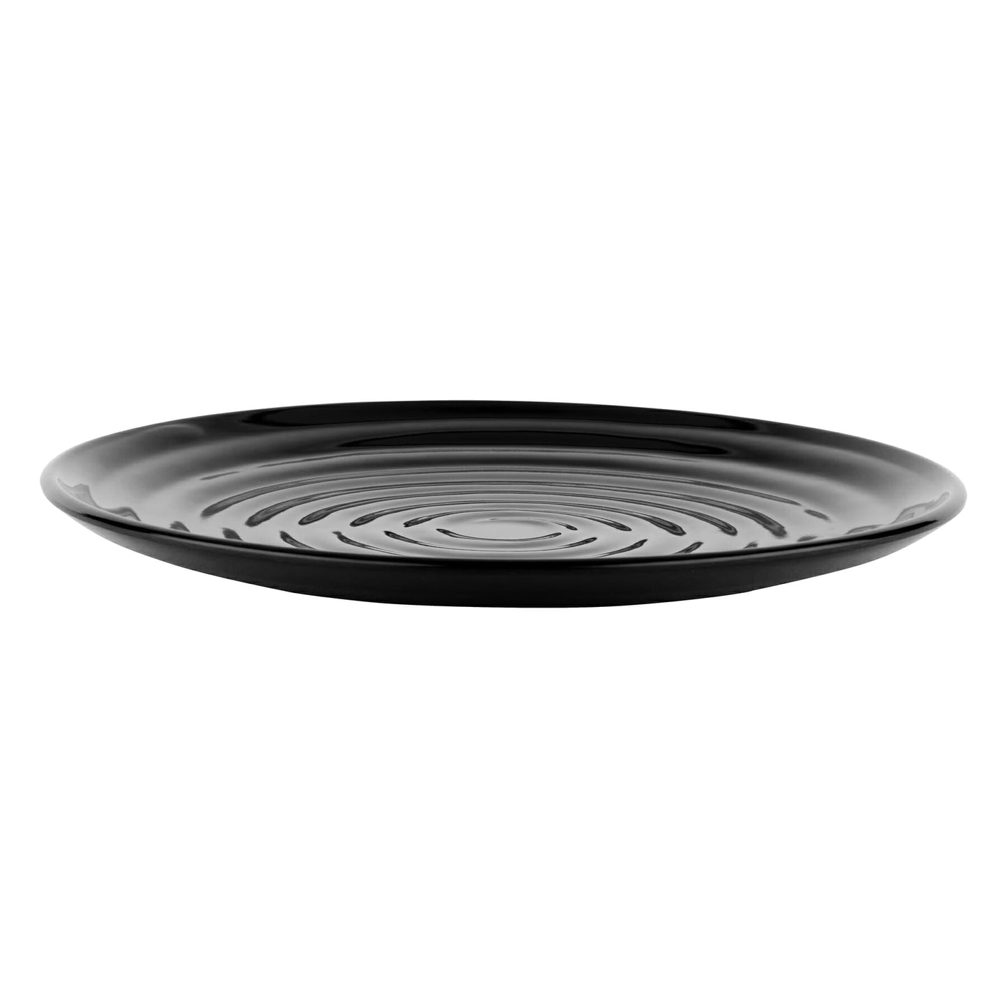 G.E.T. Milano Round Plate, 15", Black Melamine (6-pack) - ML-84-BK