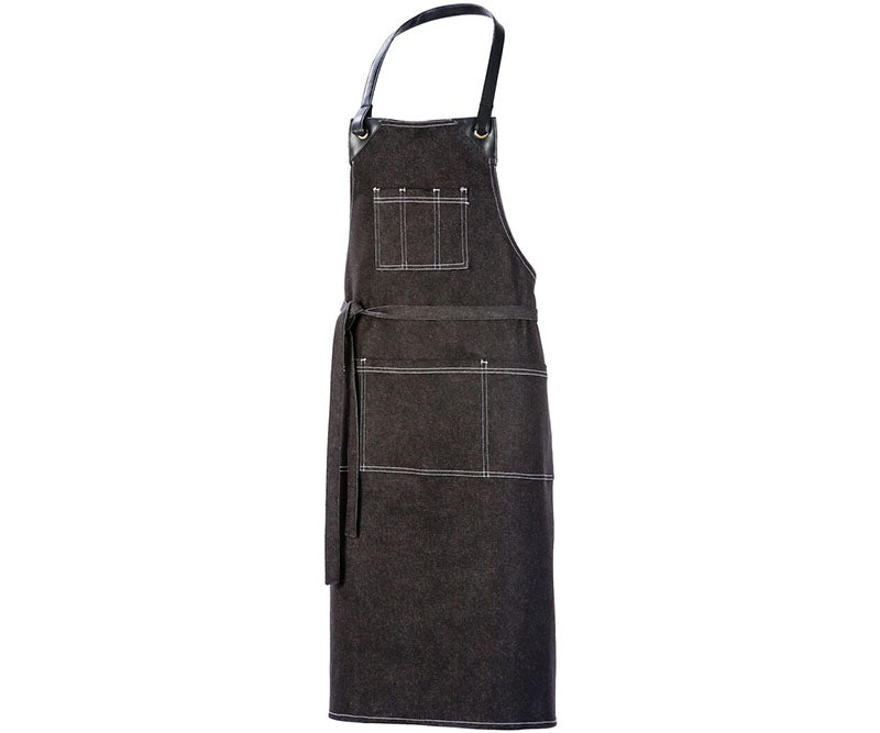 Blackwood Templeton 3 Pocket Bib Apron, Black Denim, FINAL SALE - MV110(DENIM-BLK)