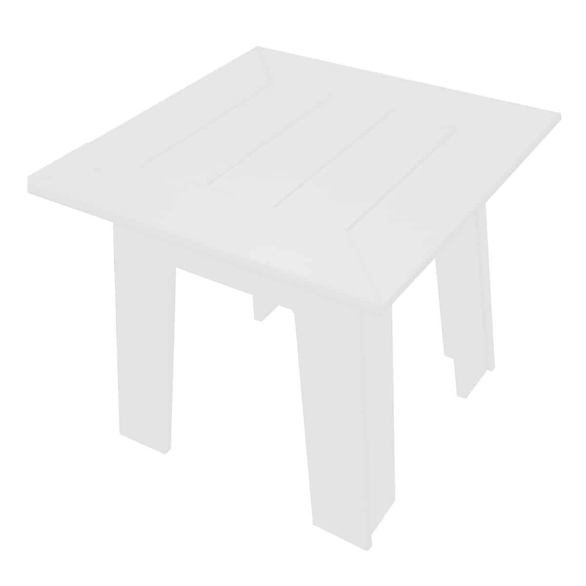 Beaver Springs | Table d’appoint moderne Adirondack, blanc