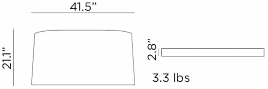 NARDI Net Bench Seat Cushion, Spectrum Carbon - NET-BENCH-48085