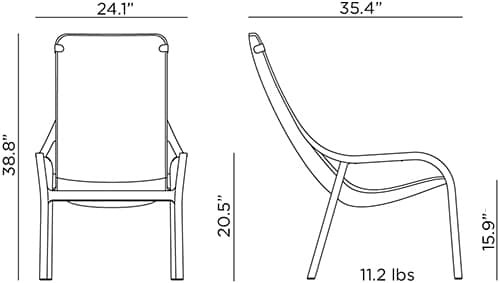 NARDI Net Lounge Chair, Corallo (4-pack) - 40329.75.000