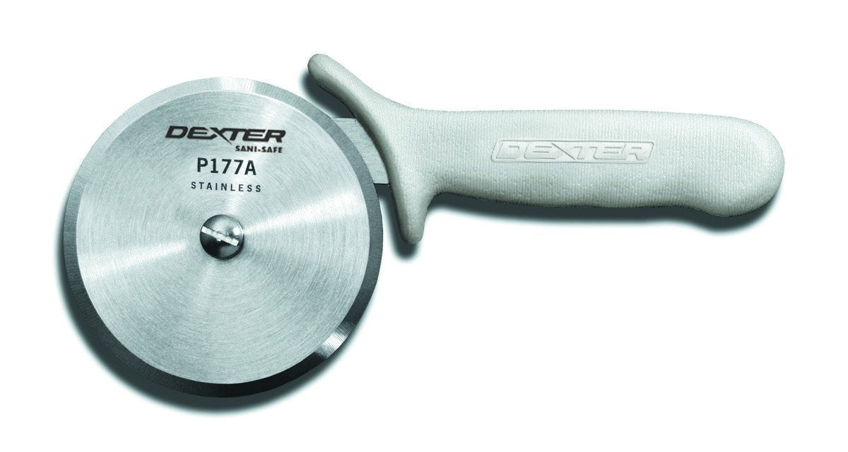 Dexter Sani-Safe Pizza Cutter, 5" Blade, White - P177A-5PCP