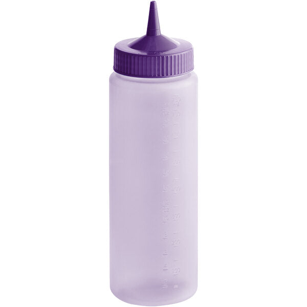 Vollrath Traex Wide Mouth, Single Tip Squeeze Bottle, 24 oz, Purple - 4924C-54