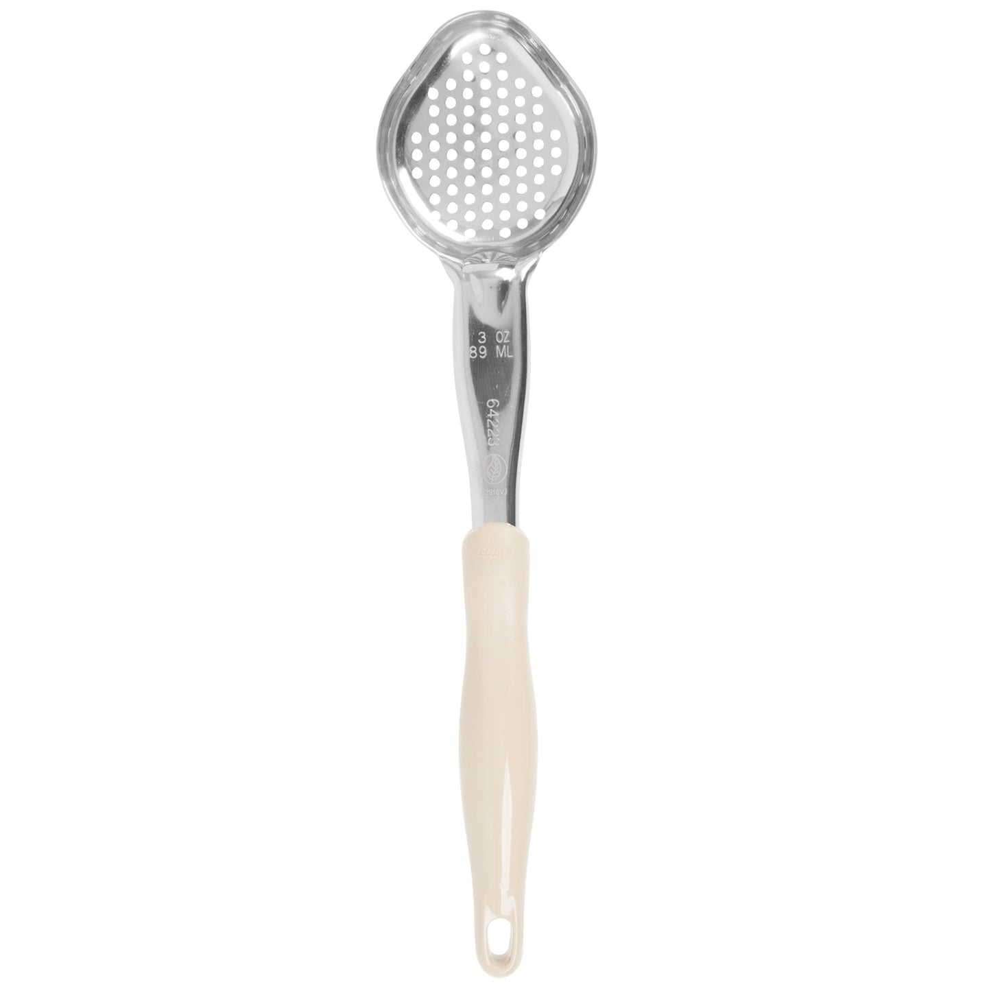 Vollrath Heavy-Duty Color Coded Oval Perforated Spoodle, 3 oz, Ivory, FINAL SALE - 6422335