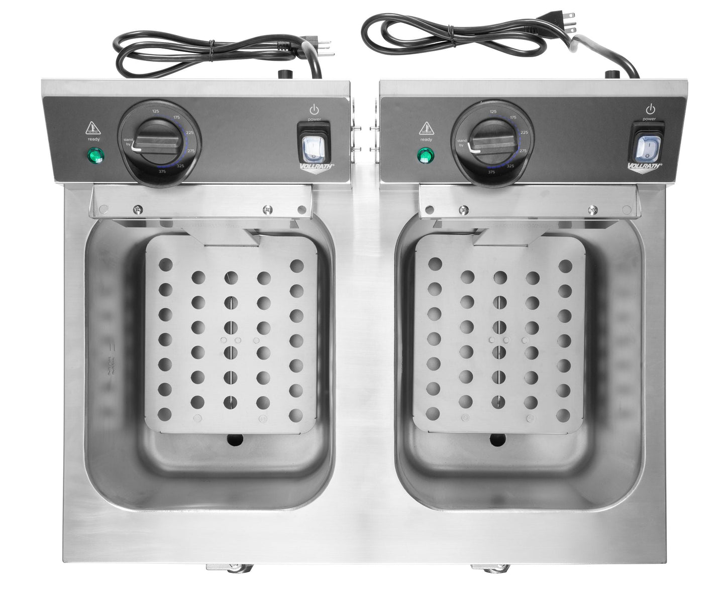 Vollrath Electric Countertop Deep Fryer, Double-Well 15 lb, 208/240V - CF4-3600DUAL-C