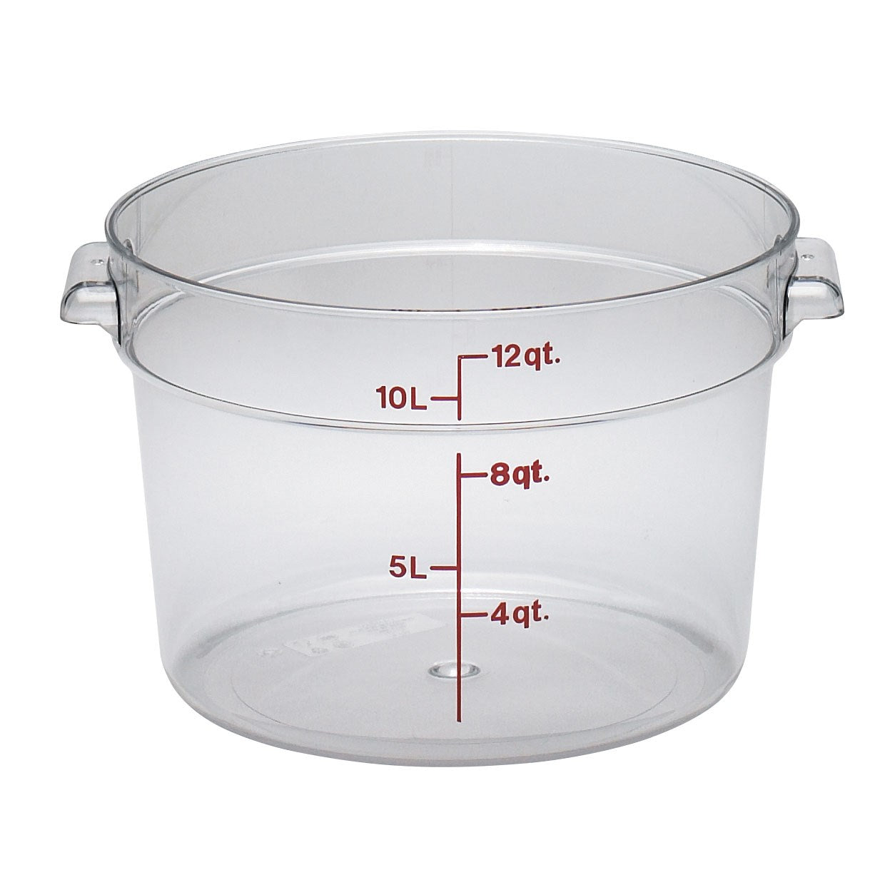 Cambro | Récipient rond de rangement pour aliments Camwear, 12 pintes, transparent