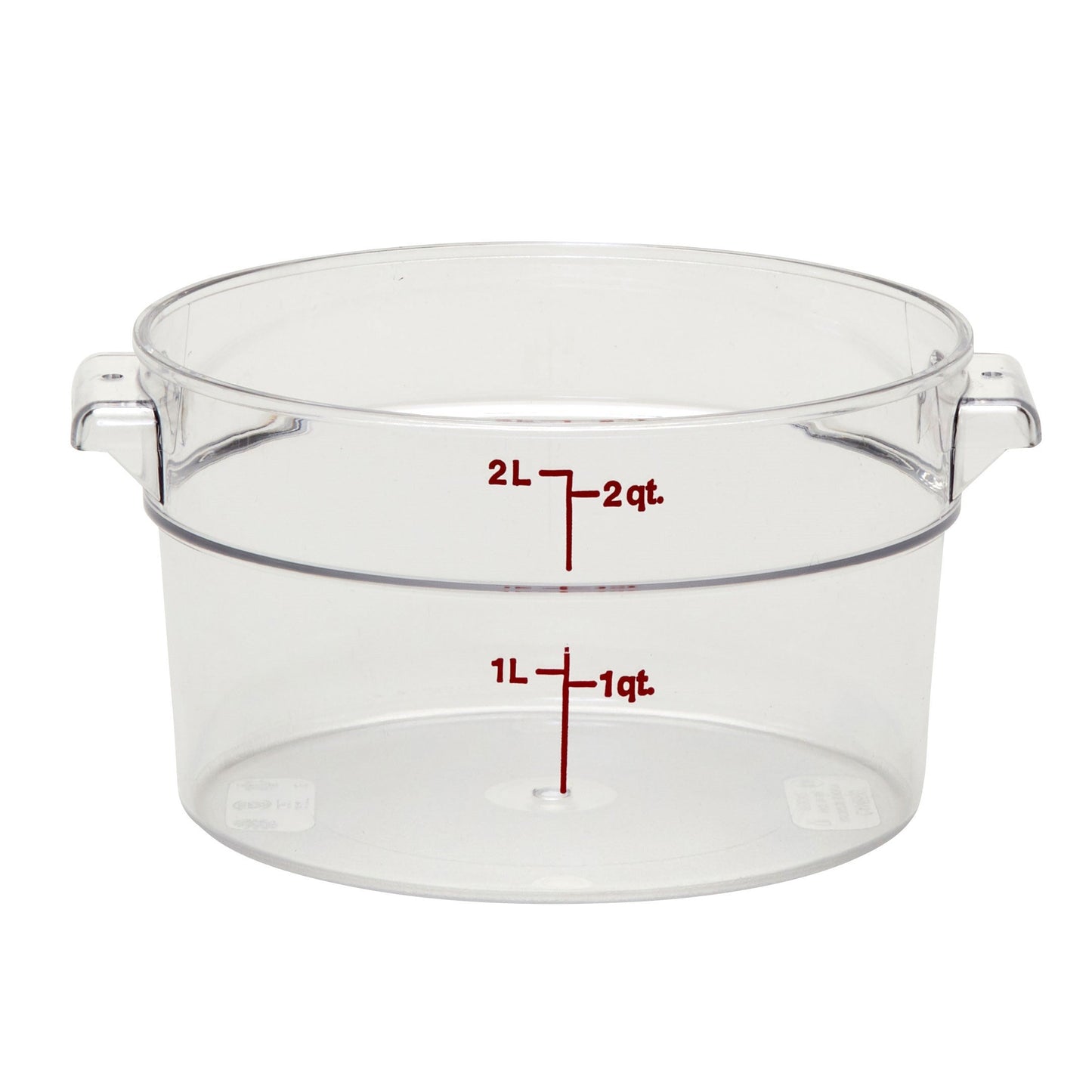 Cambro | Récipient rond de rangement pour aliments Camwear, 2 pintes, transparent