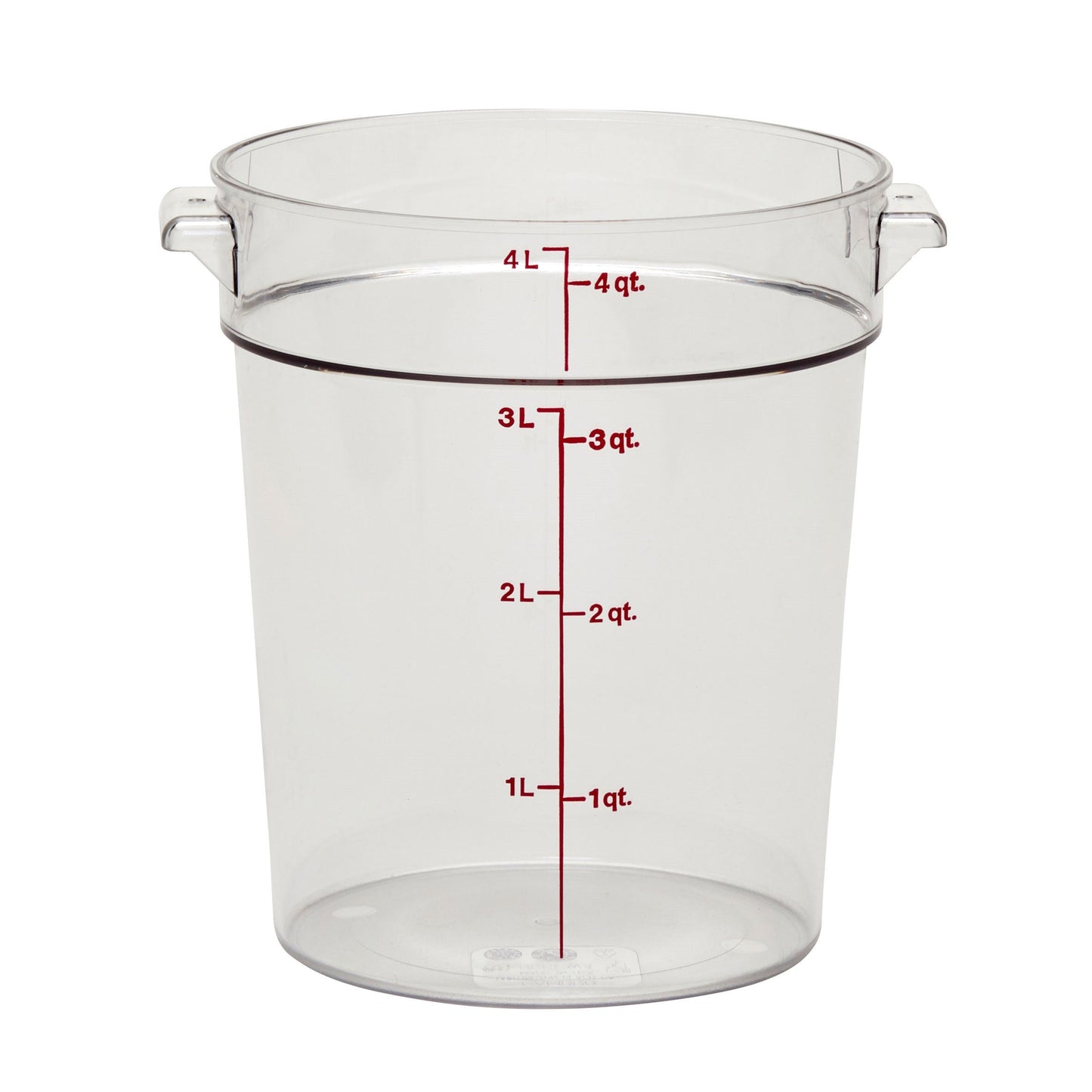 Cambro | Récipient rond de rangement pour aliments Camwear, 4 pintes, transparent