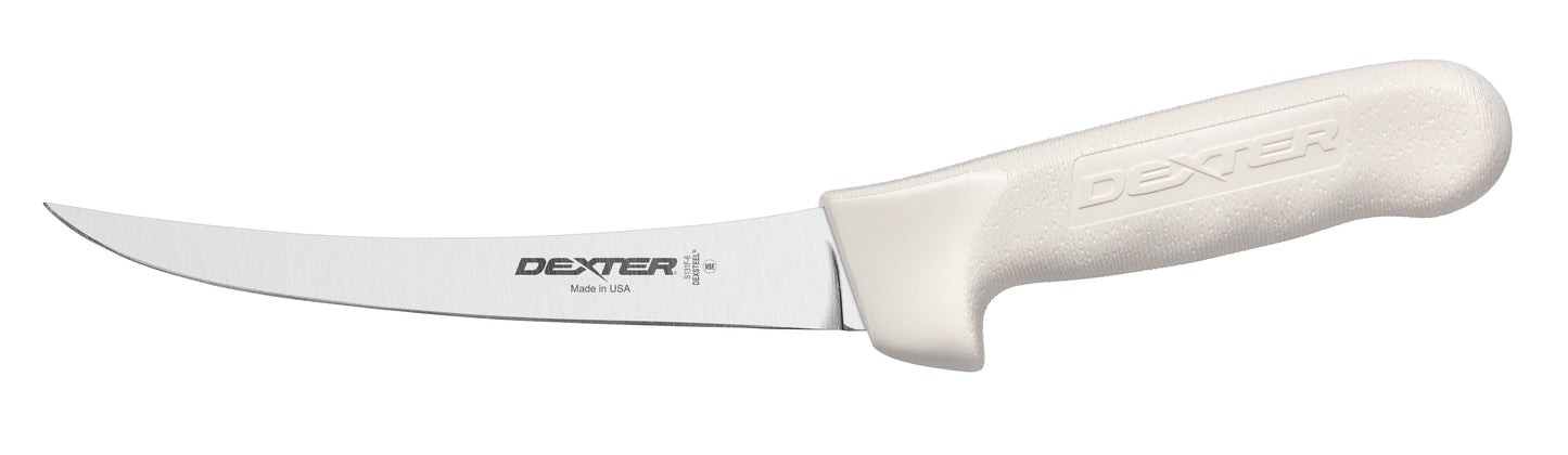 Dexter Sani-Safe Flexible Curved Boning Knife, 6", White - S131F-6PCP