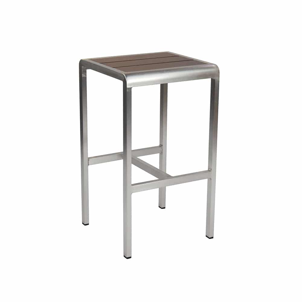 Emu Sid Backless Bar Stool, Brushed Aluminum/Wenge Finish (2-pack) - 1221-06-402