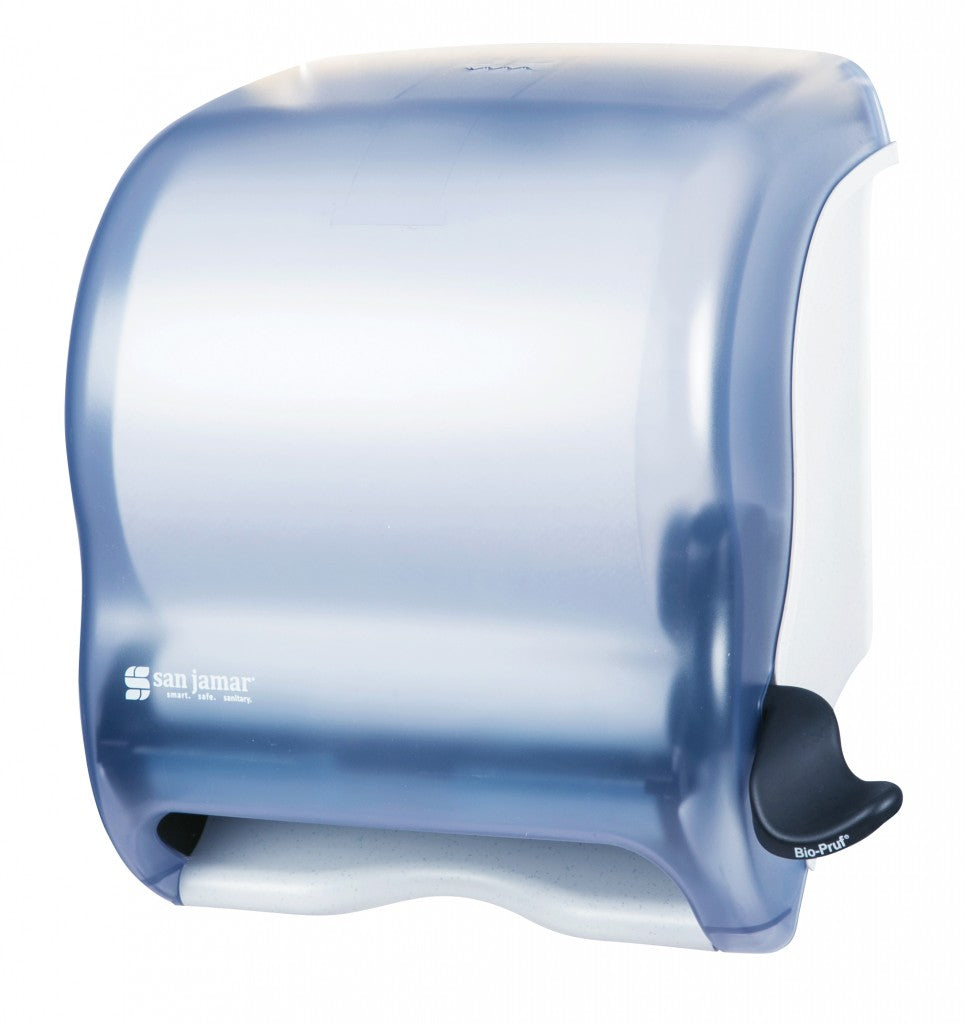 San Jamar Element Lever Roll Towel Dispenser, Arctic Blue - T950TBL