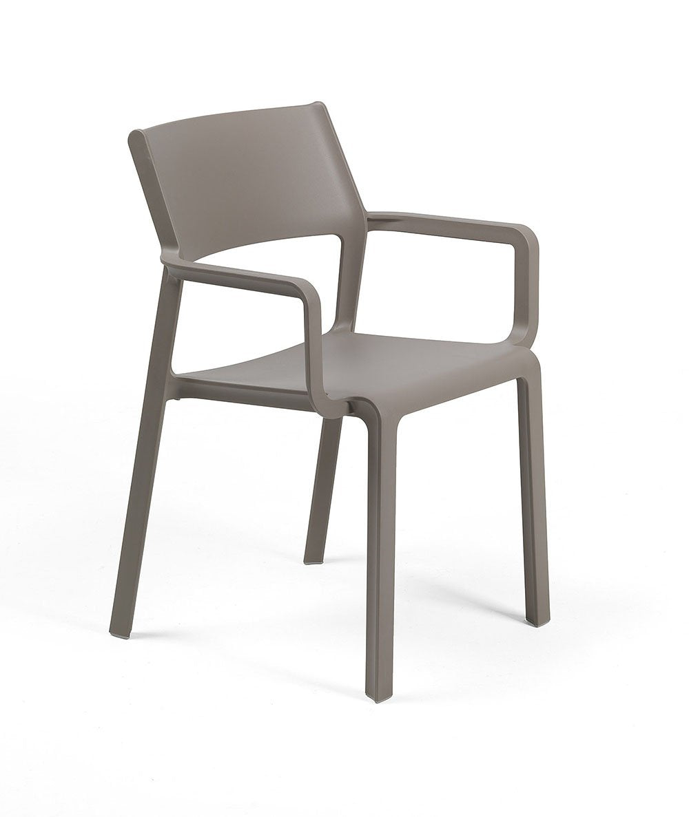 NARDI Trill Arm Chair, Tortora (4-pack) - 40250.10.000