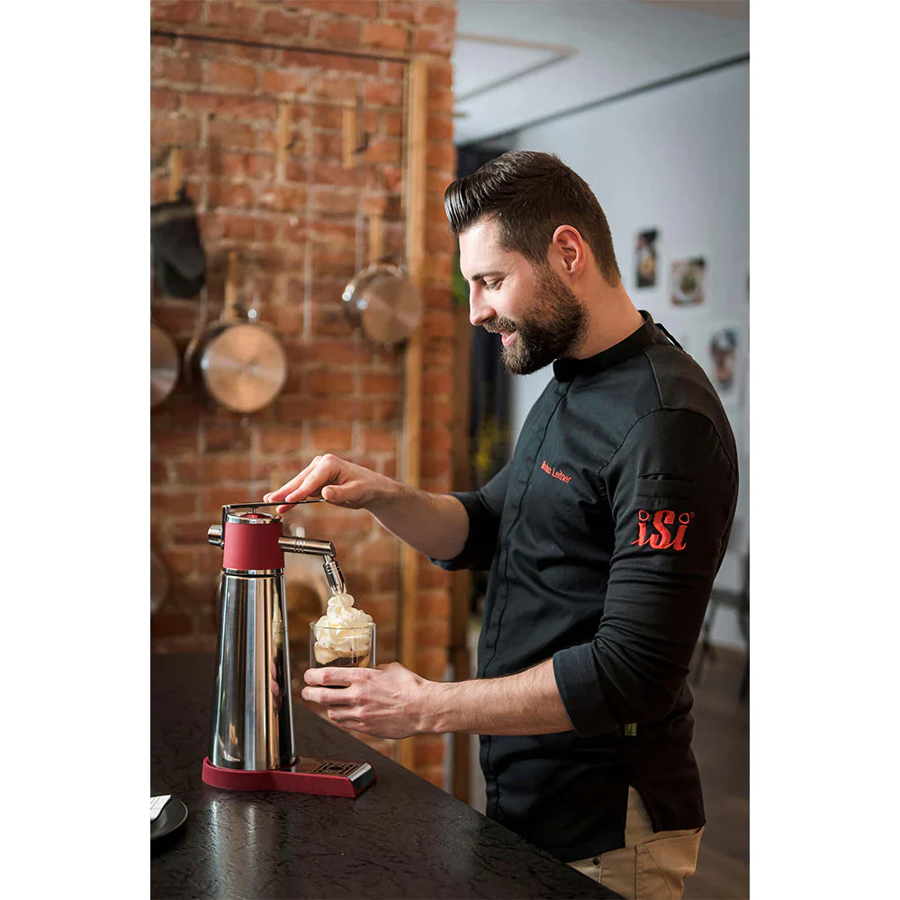iSi | Thermo XPress Whip, froid et chaud avec isolation thermique, autoportant libre-service, 1 pinte, acier inoxydable