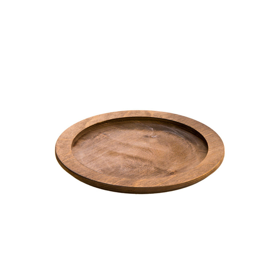 Lodge | Doublure ronde en bois, 9,25 po, noyer