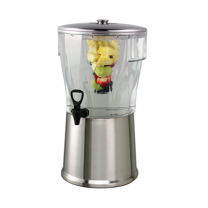 Service Ideas | Distributeur de boissons froides classiques, rond, 5 gal, plastique