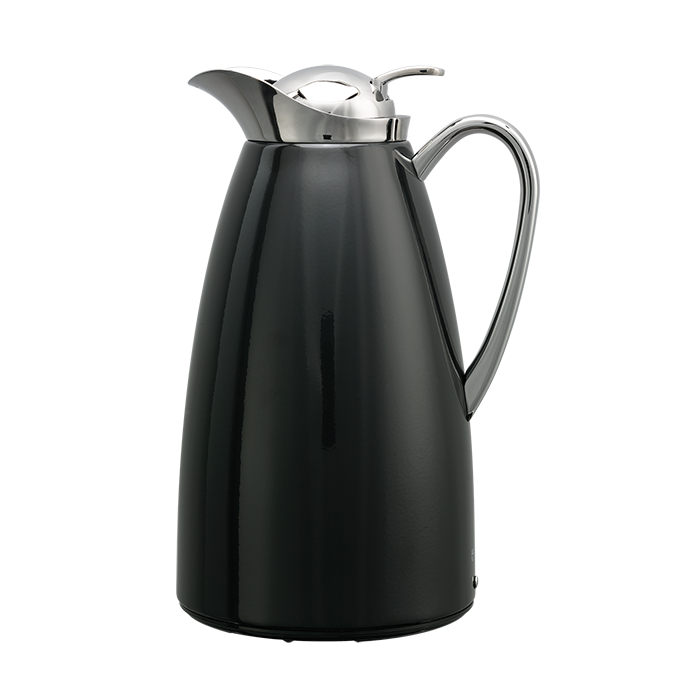Service Ideas | Carafe isolée sous vide Classy, 1 L, acier inoxydable/noir