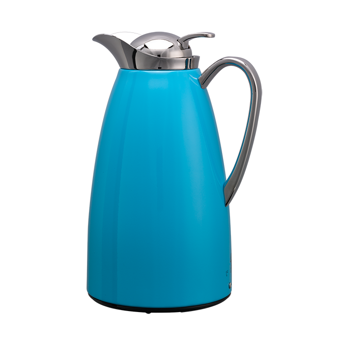 Service Ideas Classy Vacuum Insulated Carafe, 1 L, Stainless Steel/Blue - CJZS1BLU
