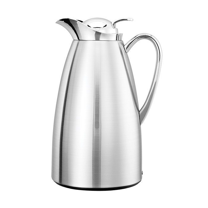 Service Ideas Classy Vacuum Insulated Carafe, 1 L, Stainless Steel/Polished - CJZS1CH