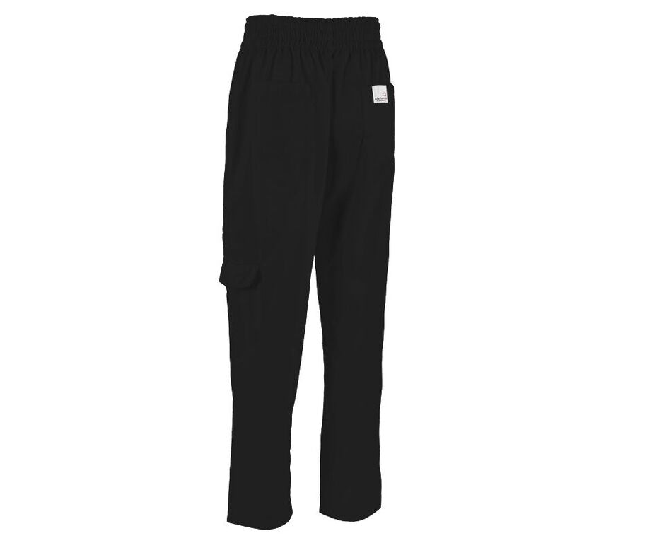 Blackwood Cargo Chef Pants, Large, 6 Pockets, Poly Cotton Twill, Black, FINAL SALE - CP03(BLK-L)