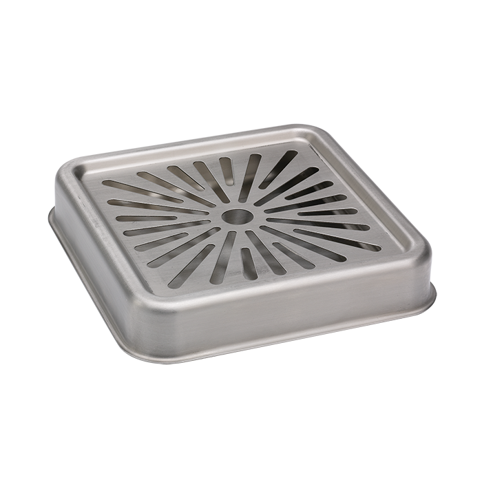 Service Ideas Square Drip Tray, 6", Stainles Steel - DTSQ6SS