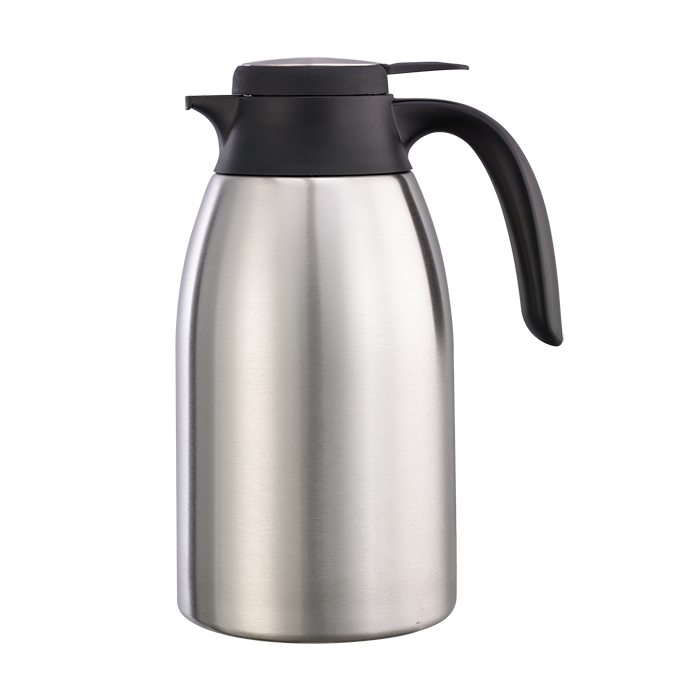 Service Ideas Flow Control Vacuum Insulated Carafe, 1.6 L, Stainless Steel - FCC16SS